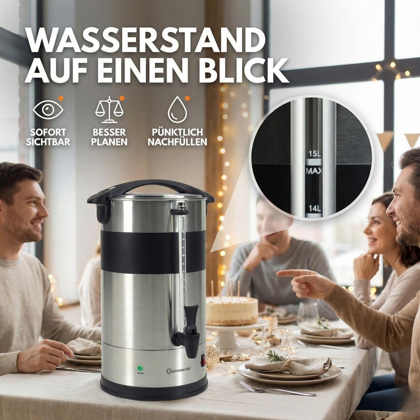 Gastro Kaffeemaschine 15L / 100 Tassen