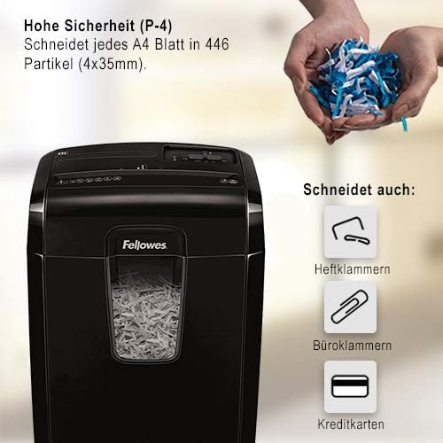 Aktenvernichter, 8C – 8 Blatt – Cross Cut – 14 Liter Papierkorb