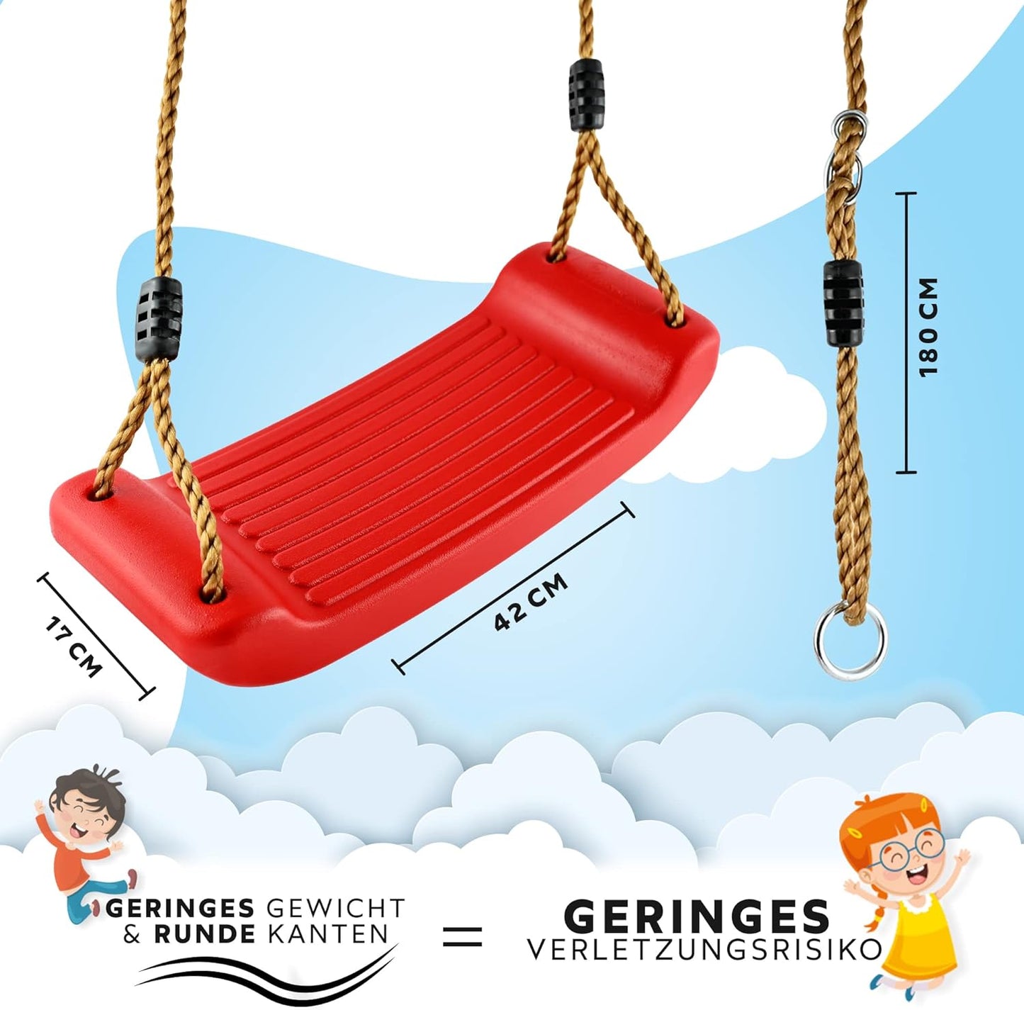 Kinderschaukel, Rot