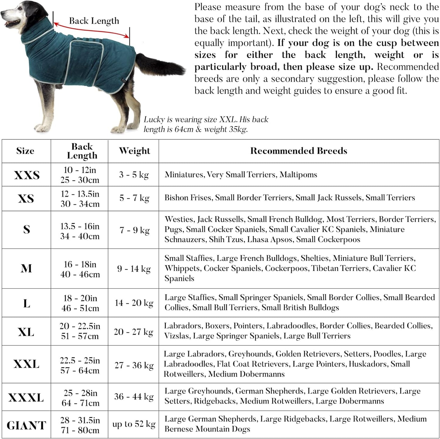 Hundebademantel, XL Teal