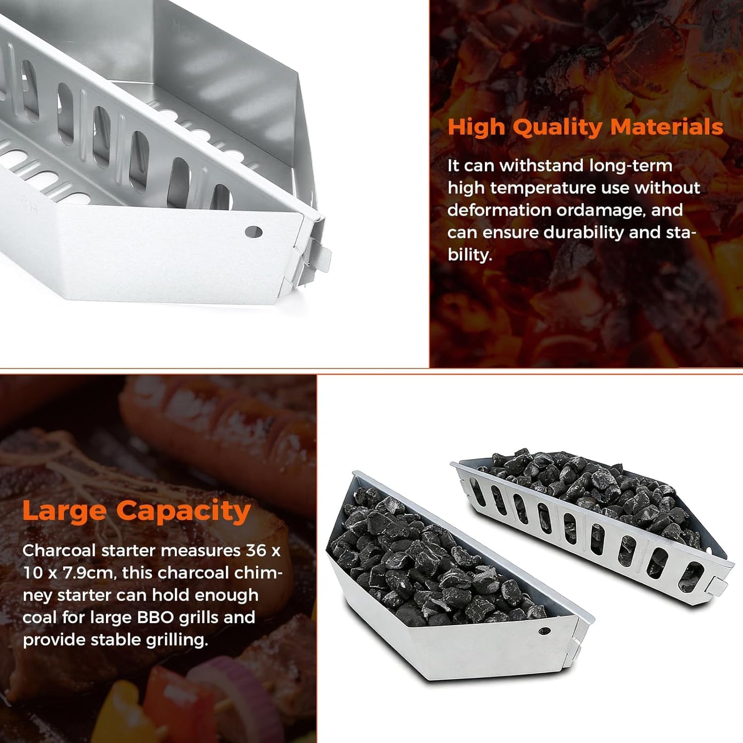 Holzkohlekörbe 7403 für Weber Holzkohlengrills, 7403 Kohlekorb
