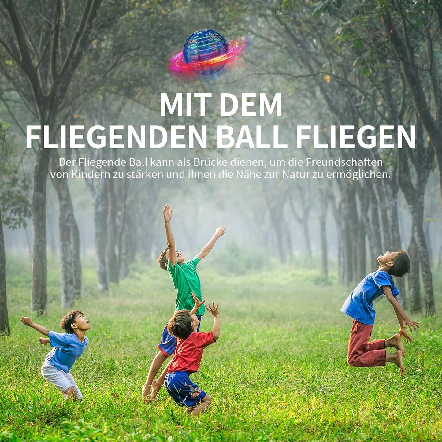 Fliegender LED-Magieball für Kinder, Blau
