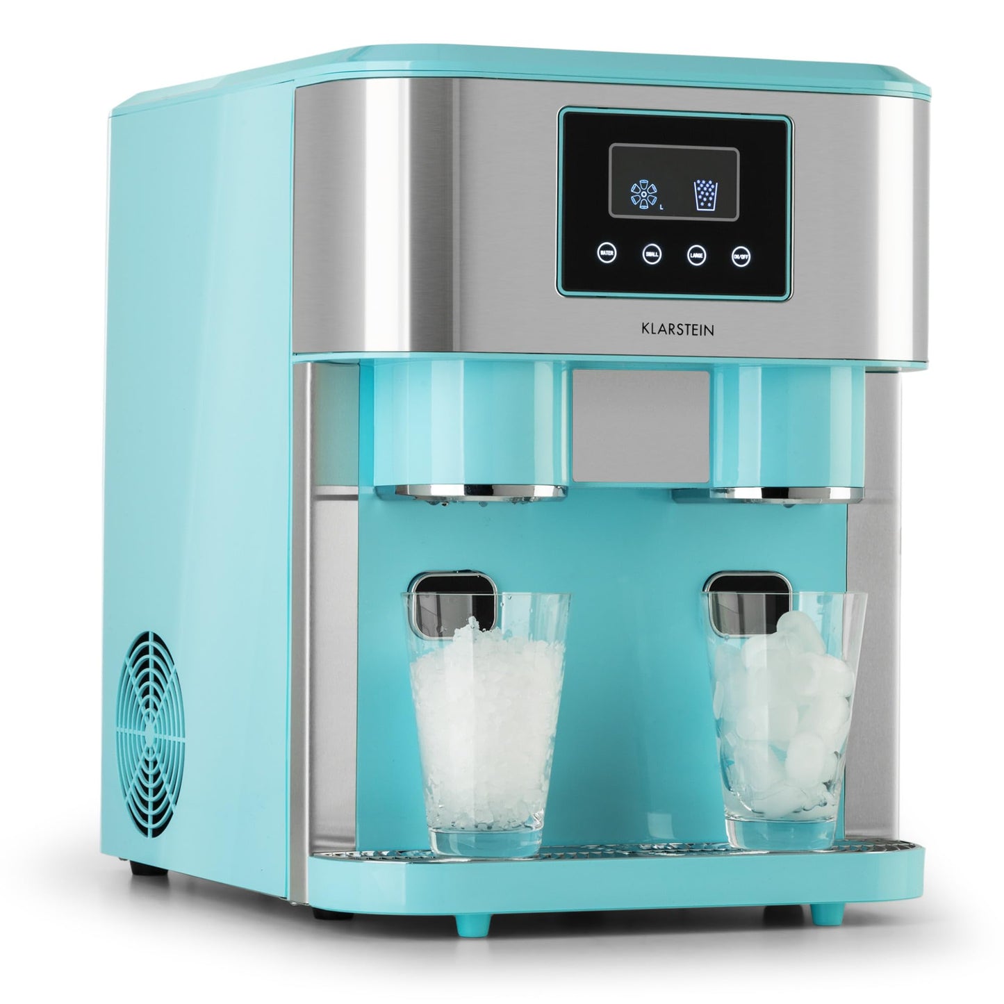 Kompakte Eiswürfelmaschine für Haushalt und Büro, Babyblau