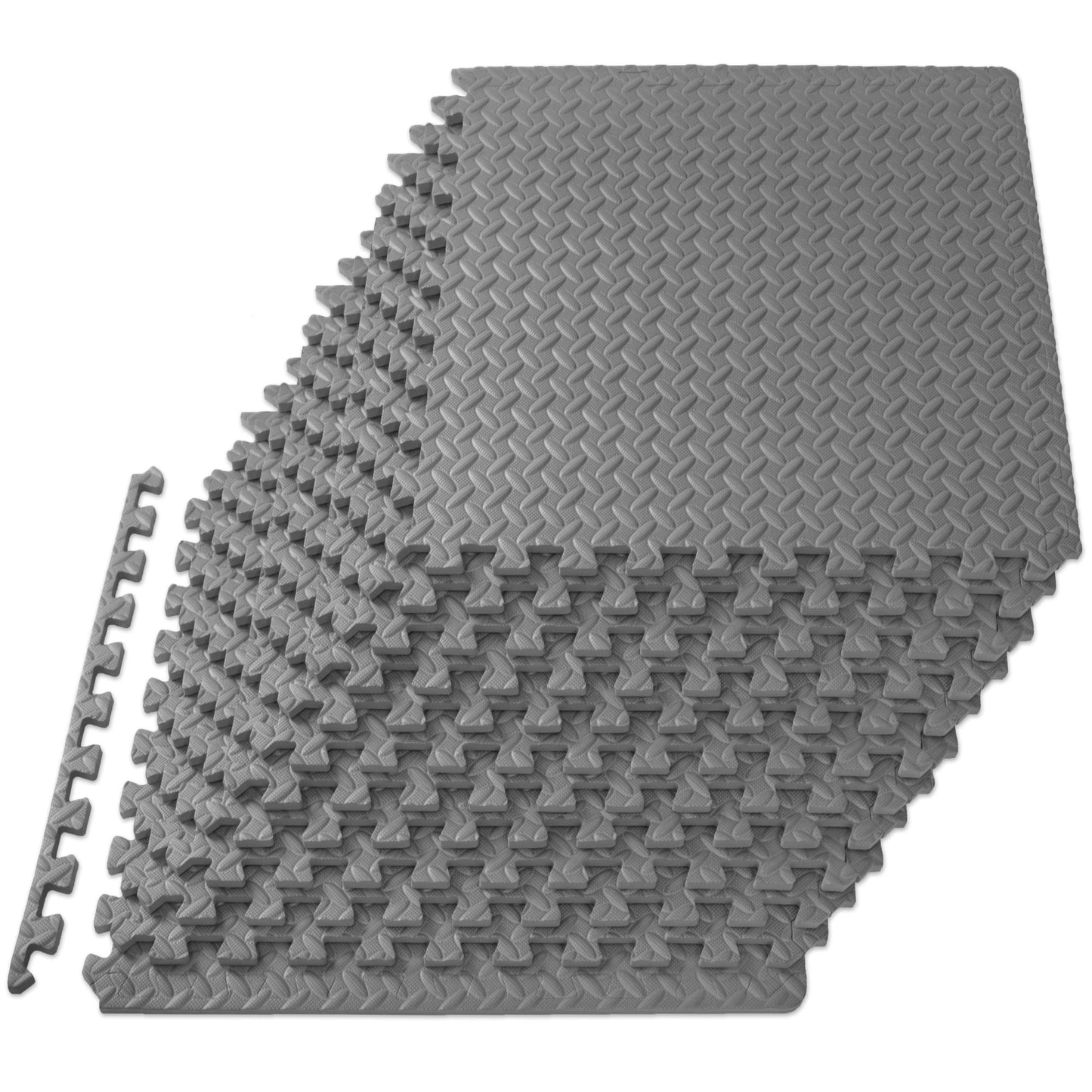 Puzzle Bodenschutzmatte, Grey - 1/2 Inch - 48 Sq Ft - 12 Tiles