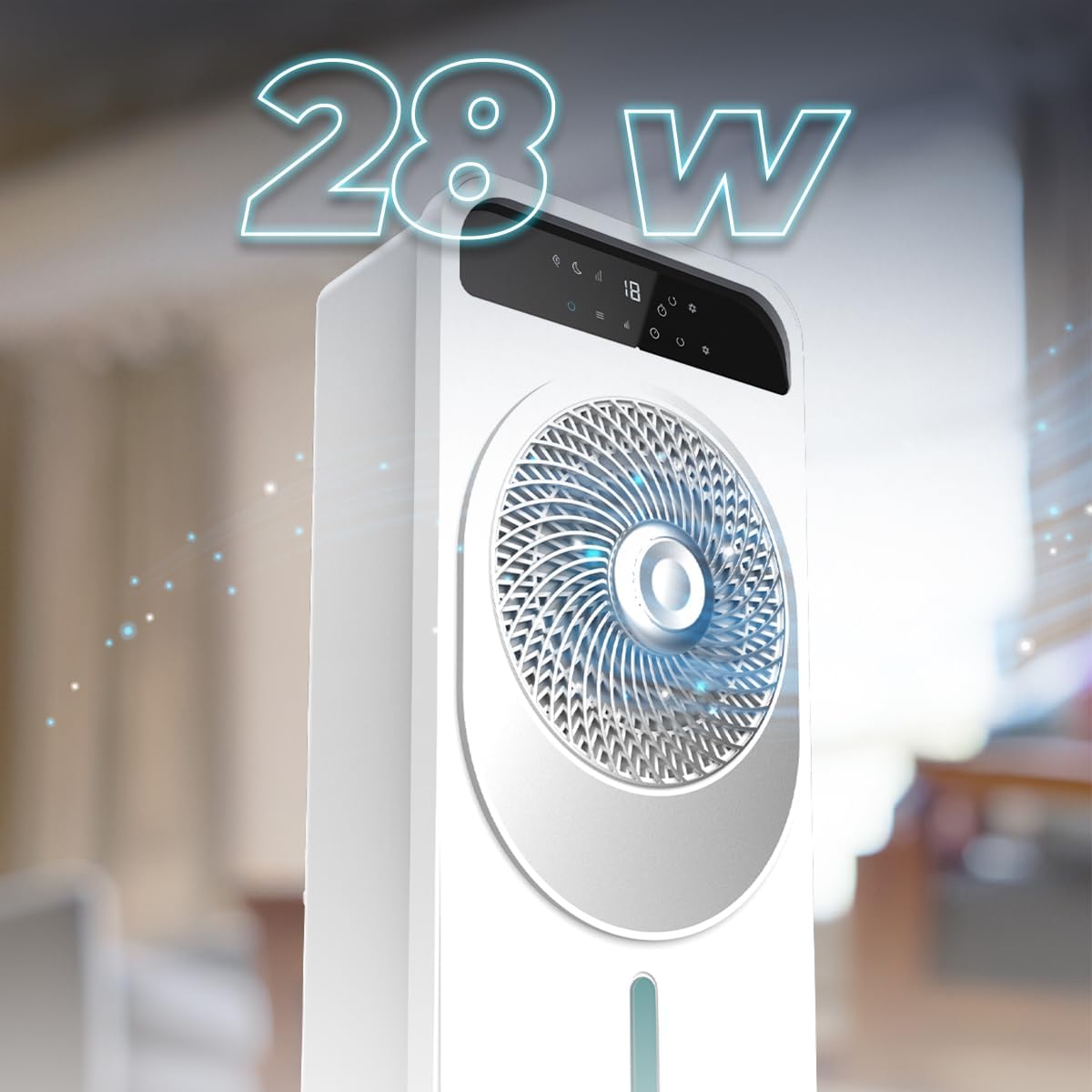 Verdunstungskühler EnergySilence 5000 Cool Wave mit Fernsteuerung und LED Display, 5 L Fernbedienung
