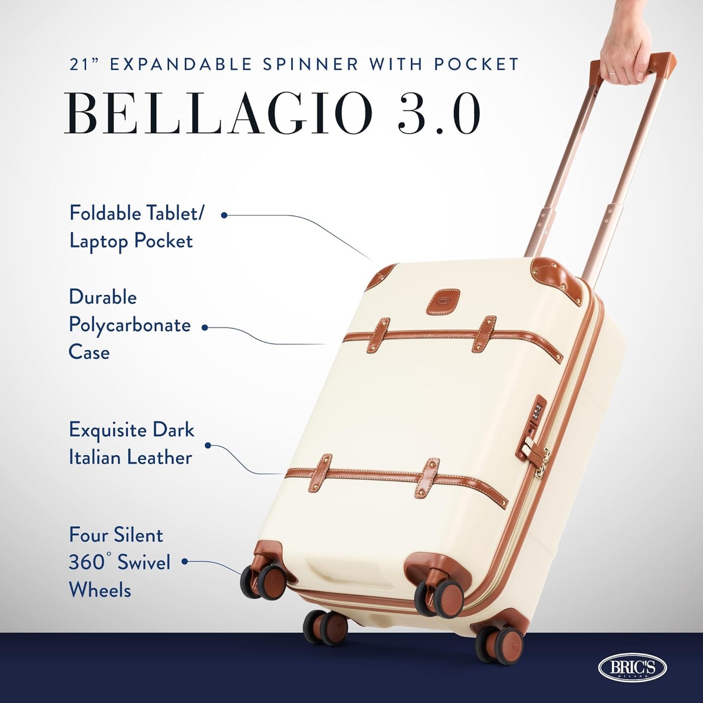Bellagio Kabinentrolley 55 cm, 21 inch Cream