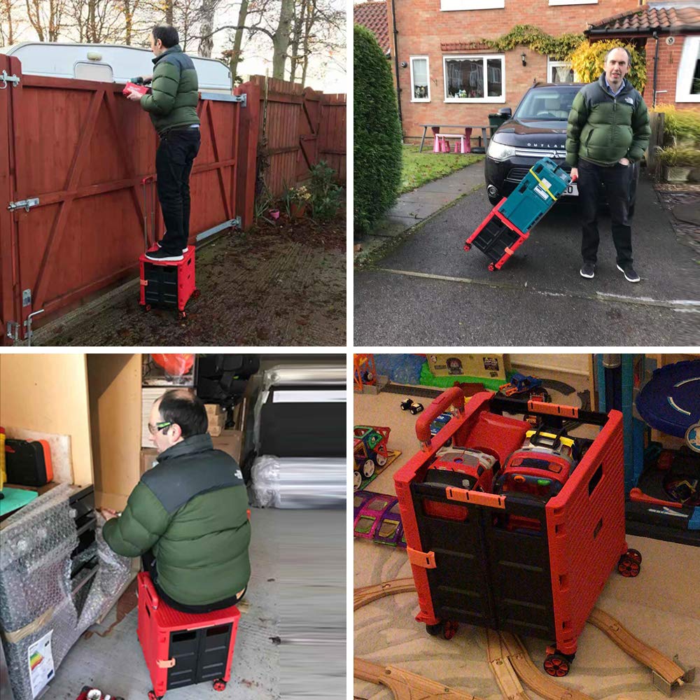 Faltbare Einkaufstrolley-Box, Gelb