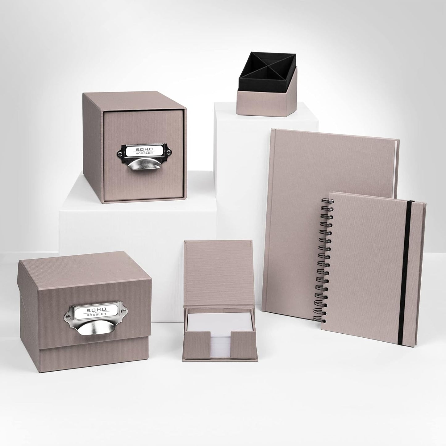 CD-Schubladenbox mit Organizer-Schublade, Taupe