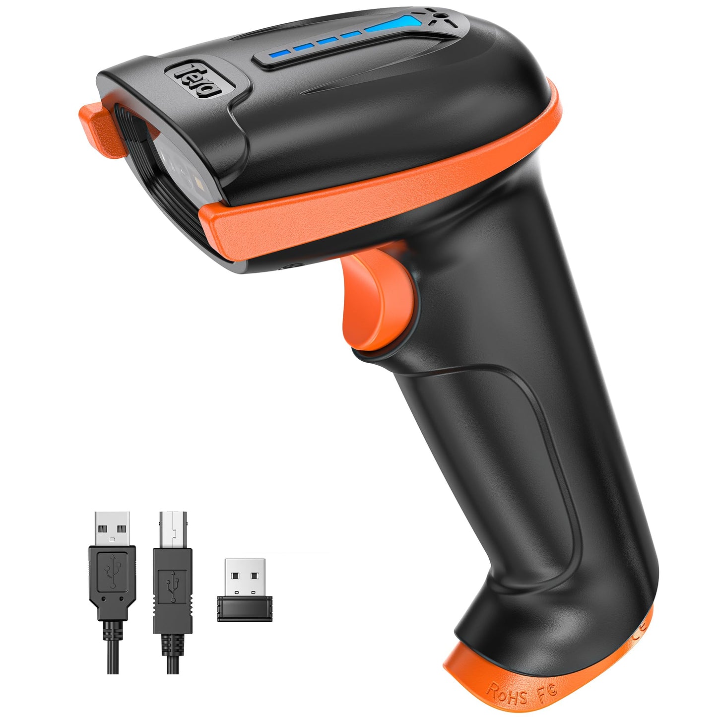 Barcode-Scanner D5100 für 1D, 2D und QR, 2D Orange