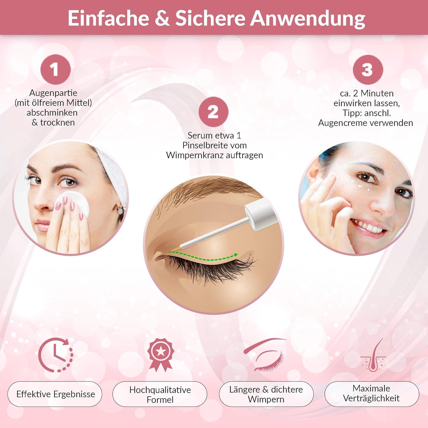 Sensitive Eyelash Serum mit Biotin & Peptiden 3 ml