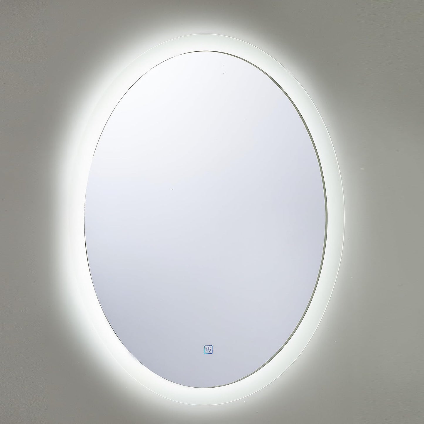 Ovaler Badspiegel mit LED-Beleuchtung, 80x60 cm