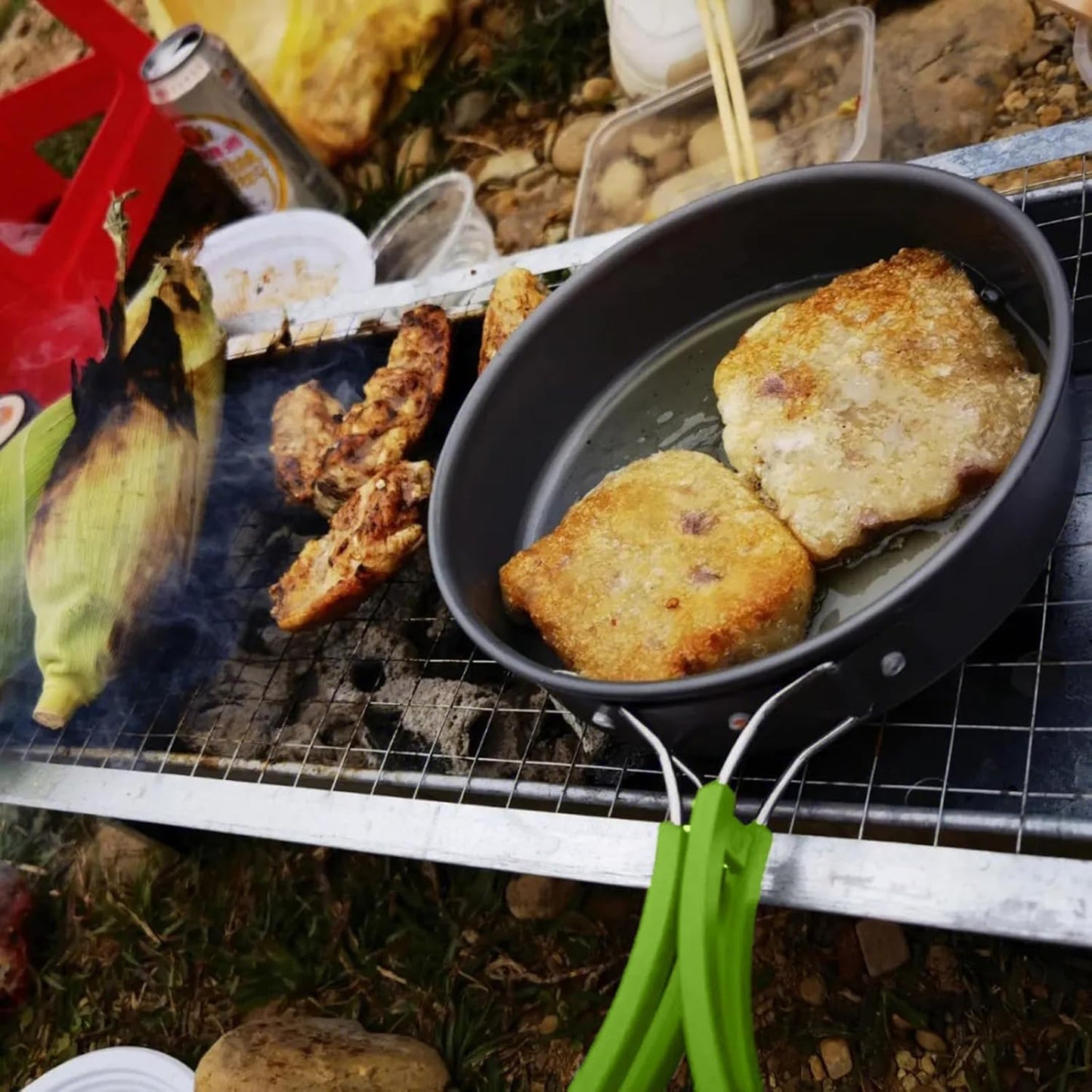 10-teiliges Camping-Kochgeschirr-Set für 1-2 Personen