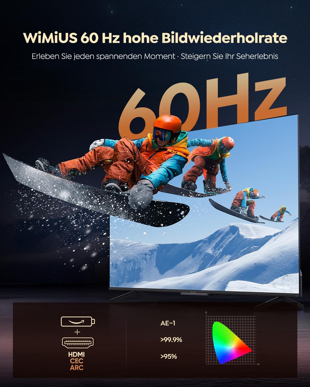 P62 Pro Smart Beamer mit Netflix & Dolby Audio, 4K Unterstützung, M dunkelschwarz