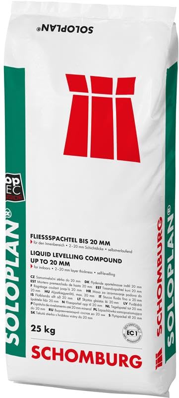 Soloplan Fliessspachtel Bodenausgleichsmasse, selbstnivellierend, 25 kg