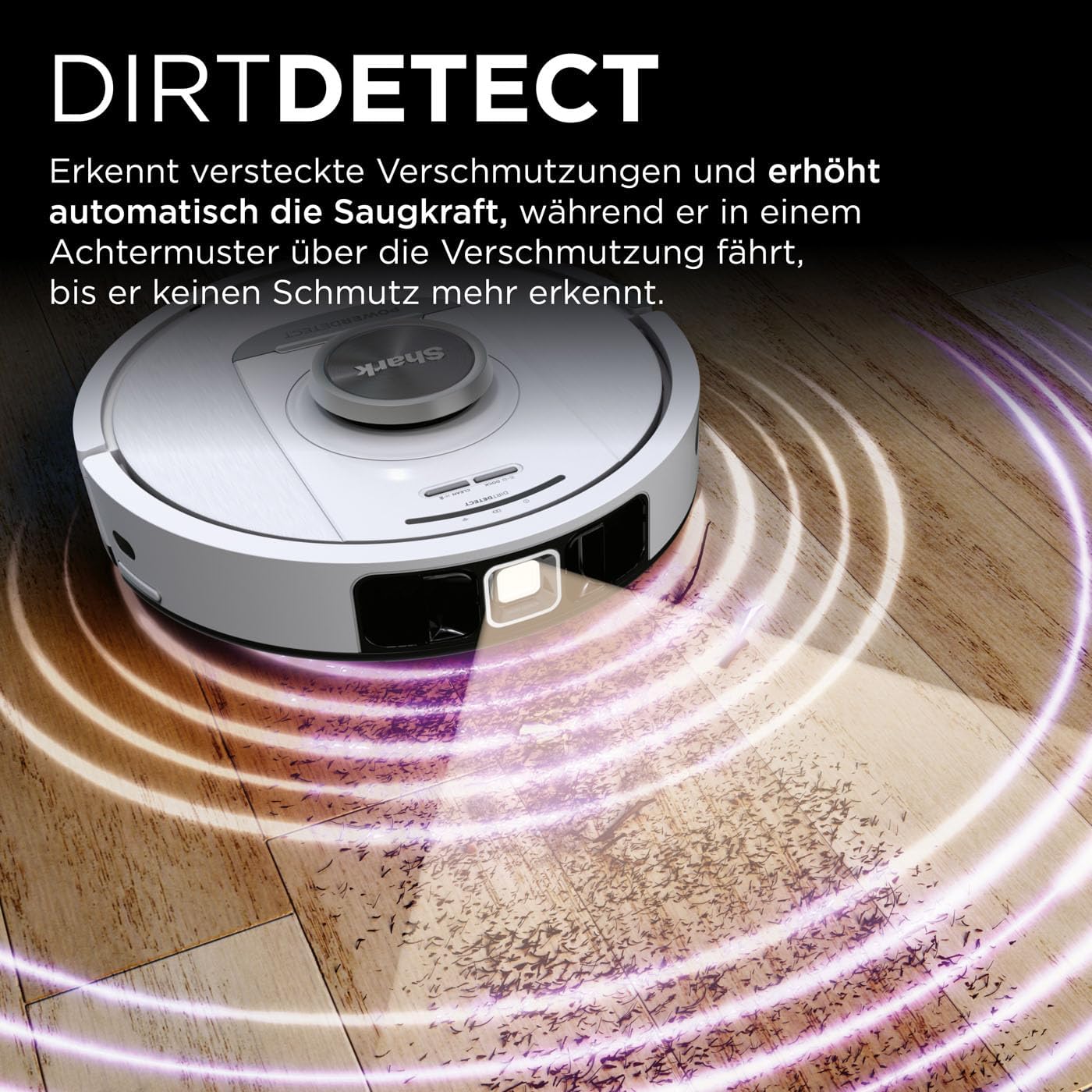 PowerDetect Saugroboter mit LiDAR-Navigation, PowerDetect Nur Saugen ; Weiss