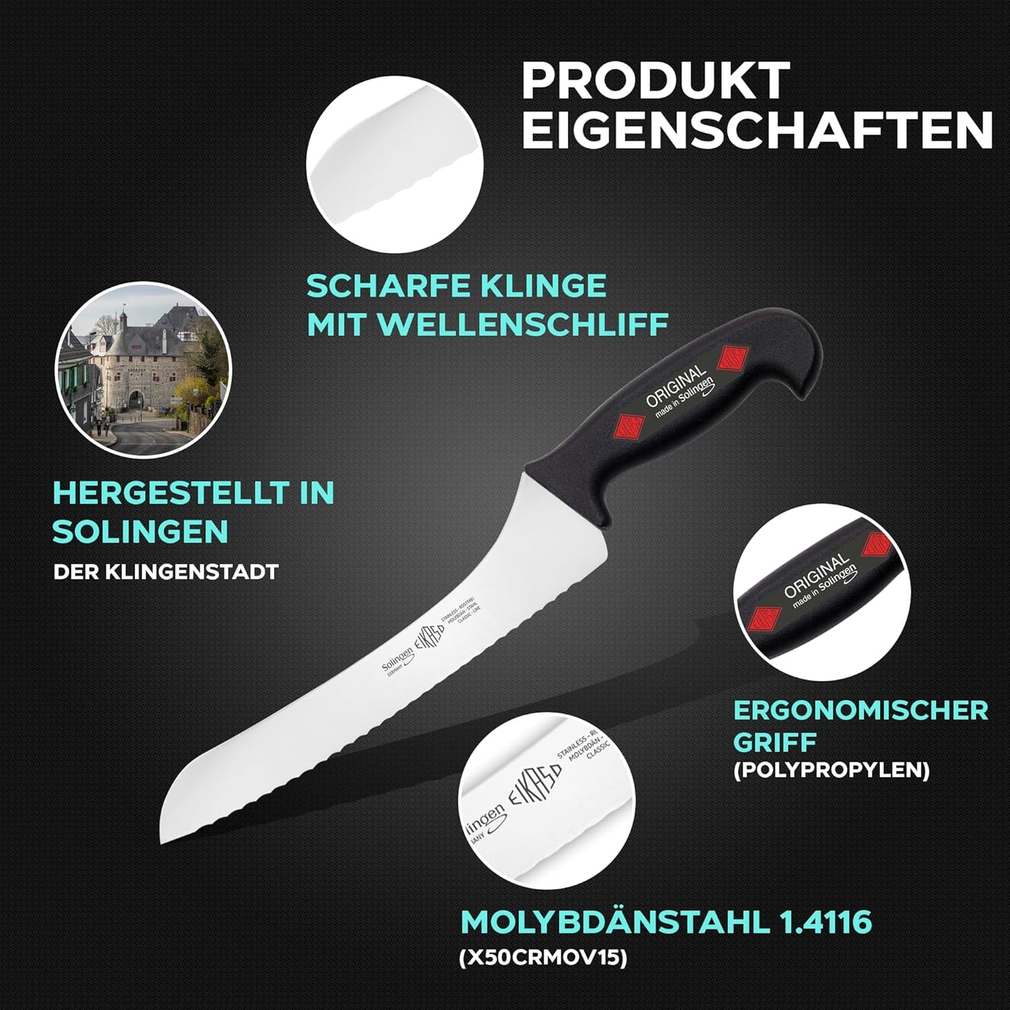 Haushaltsmesserset, 4 Teilig