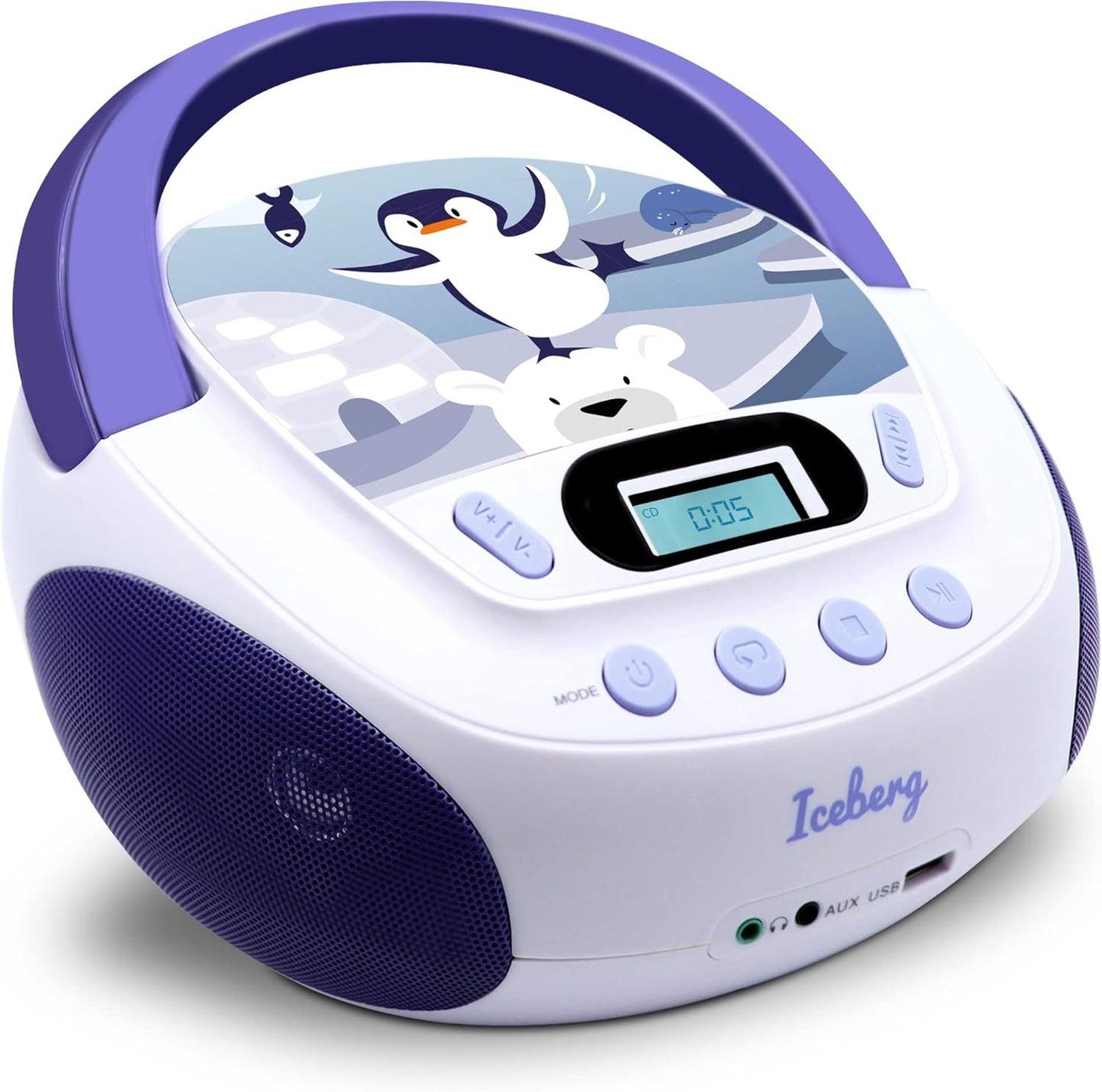 Iceberg CD-Player für Kinder, blau