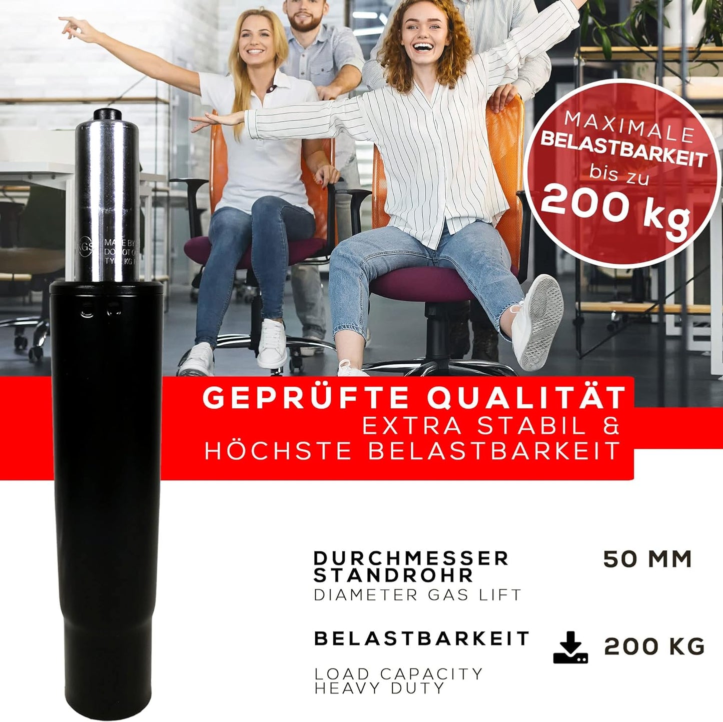Bürostuhl Gasfeder, 200 mm V