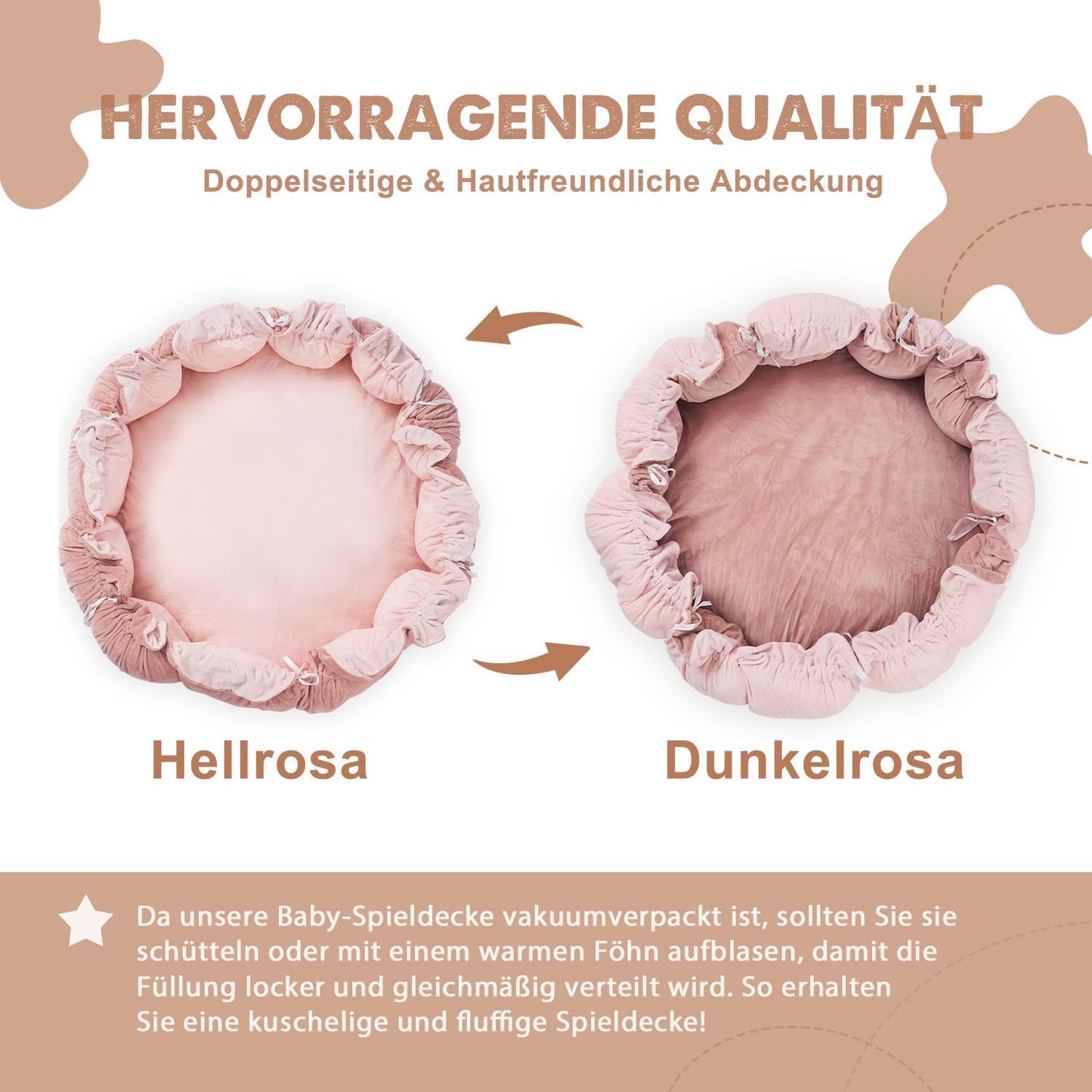 Baby-Spielbogen mit Spieldecke, Hellrosa