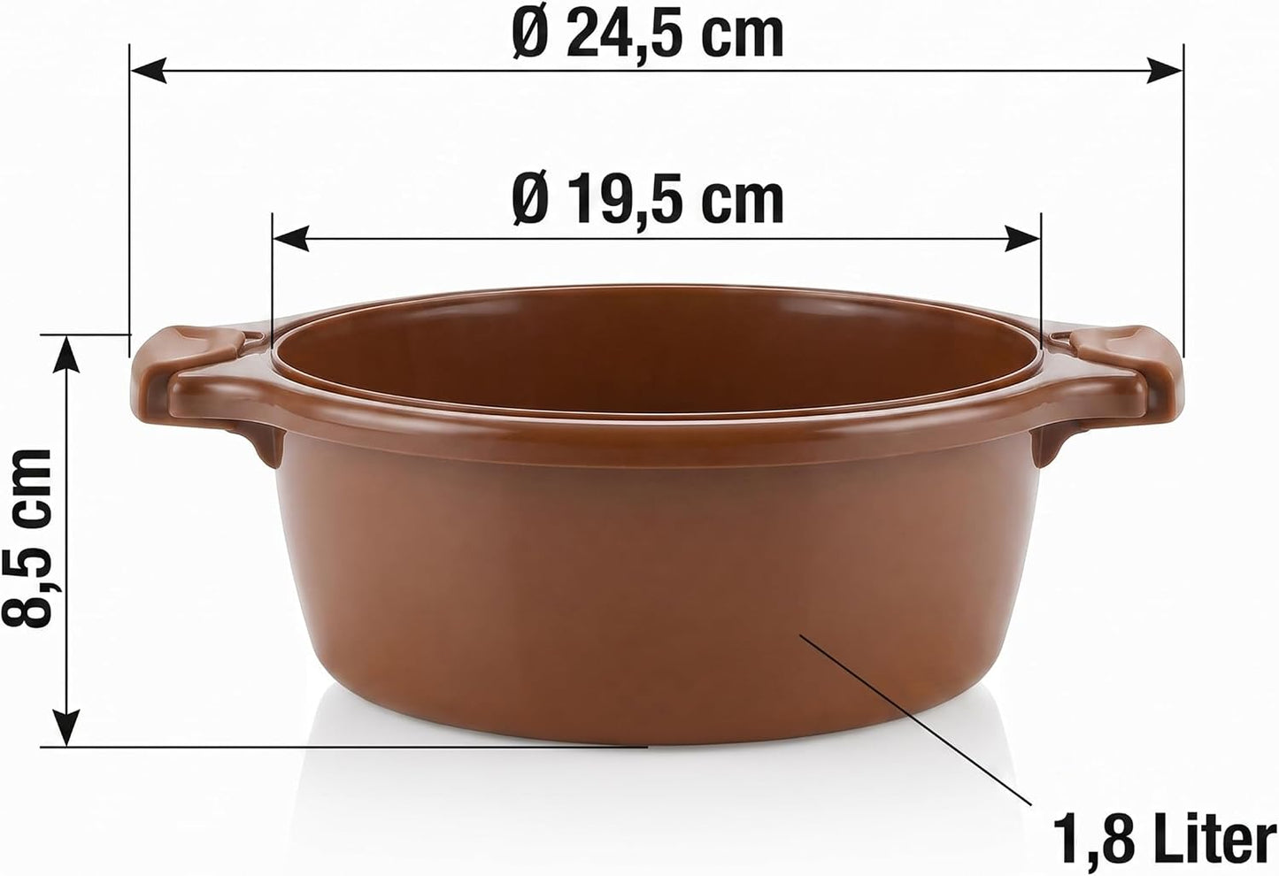 2-teiliges Mikrowellenschüssel-Set mit Dampfventil, Braun