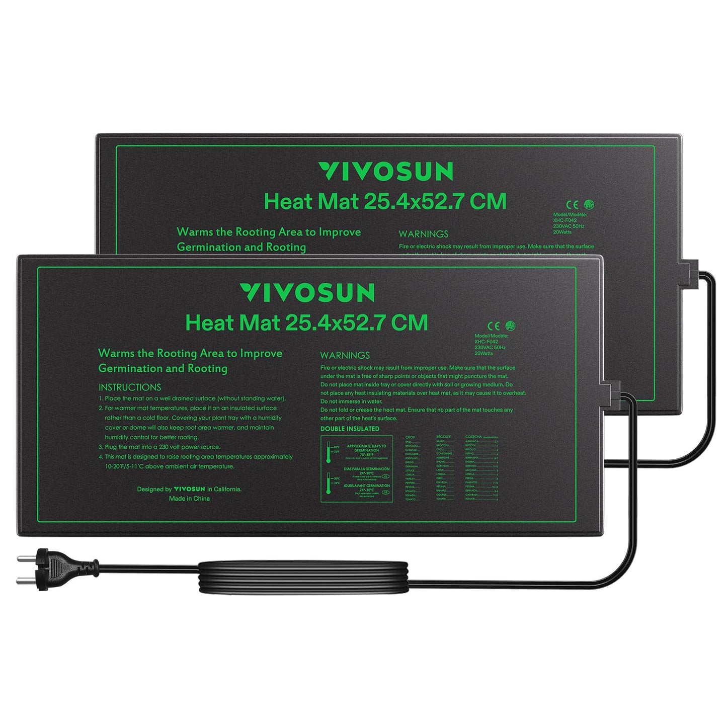 2er-Set Heizmatte, 10"x20" 2pcs