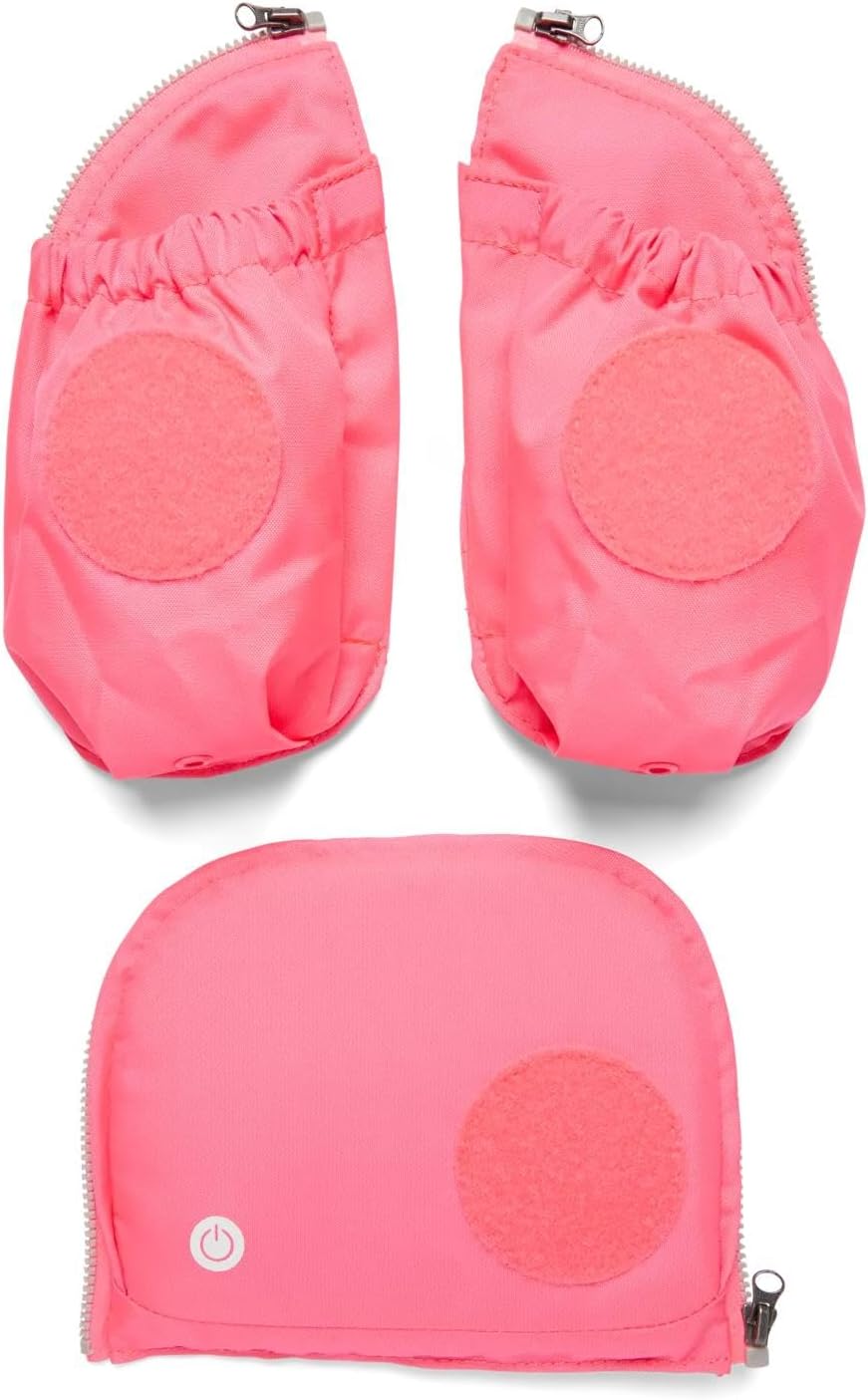 Fluo LED Seitentaschen-Set für Schulranzen, Einheitsgrösse Pink (Rosa)