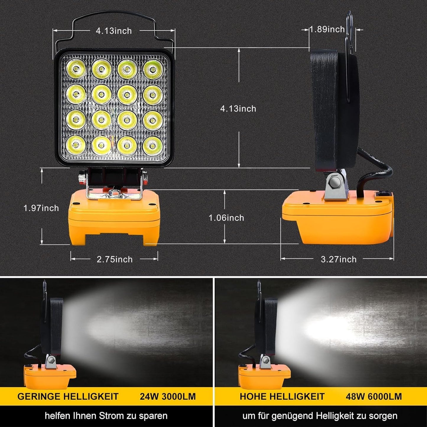 LED Arbeitsleuchte für Dewalt, NDWZFDTS4IN