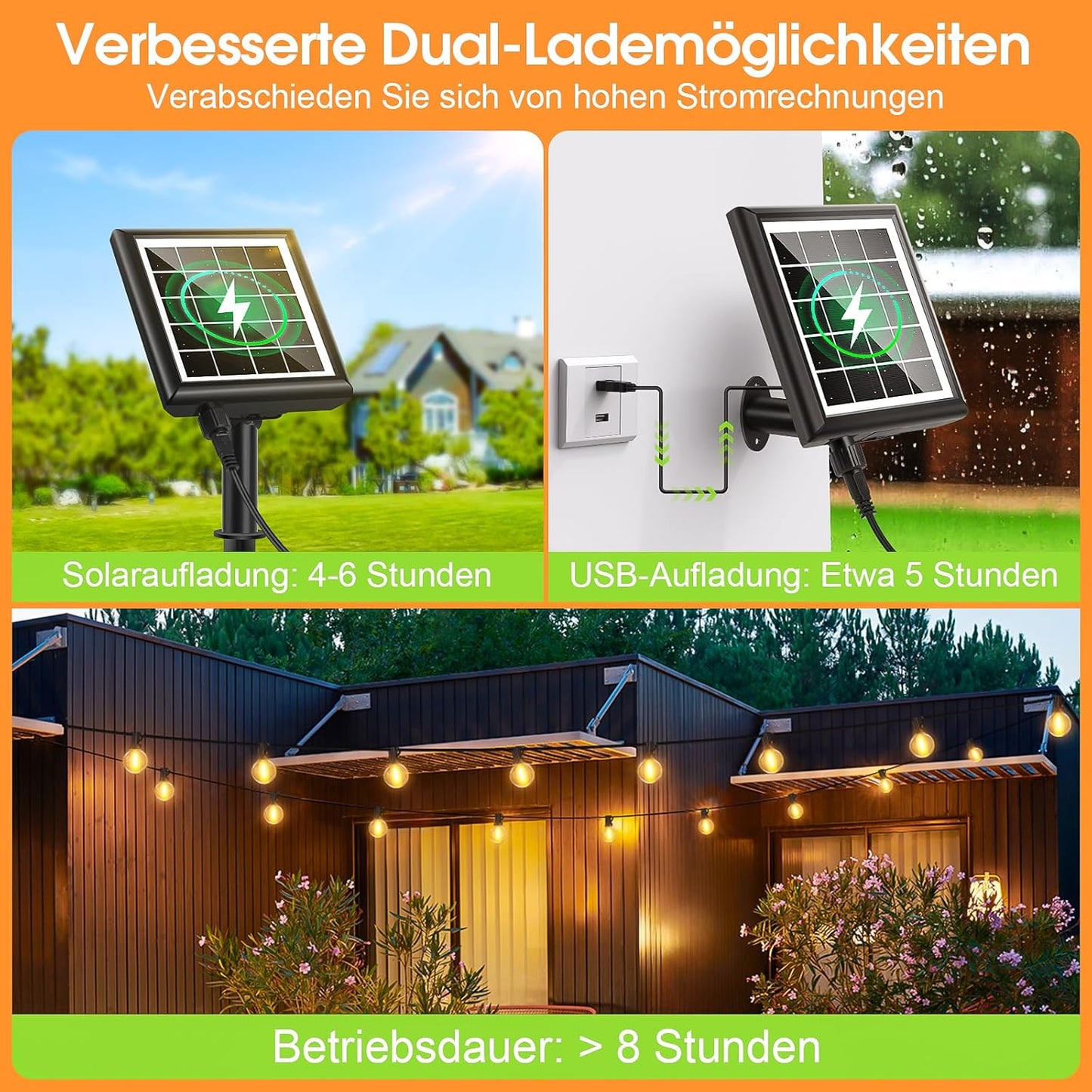 Solar-LED-Lichterkette, 30M, Solar-30M