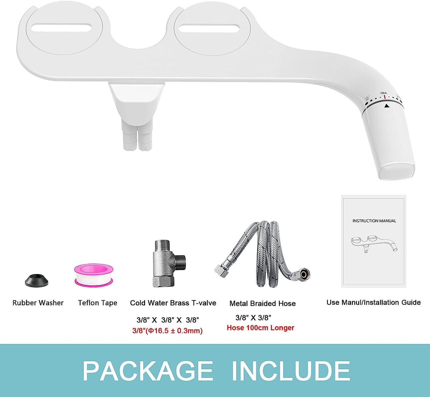 Ultra-Slim Bidet Toilettenaufsatz, Nicht Elektrisch, Left