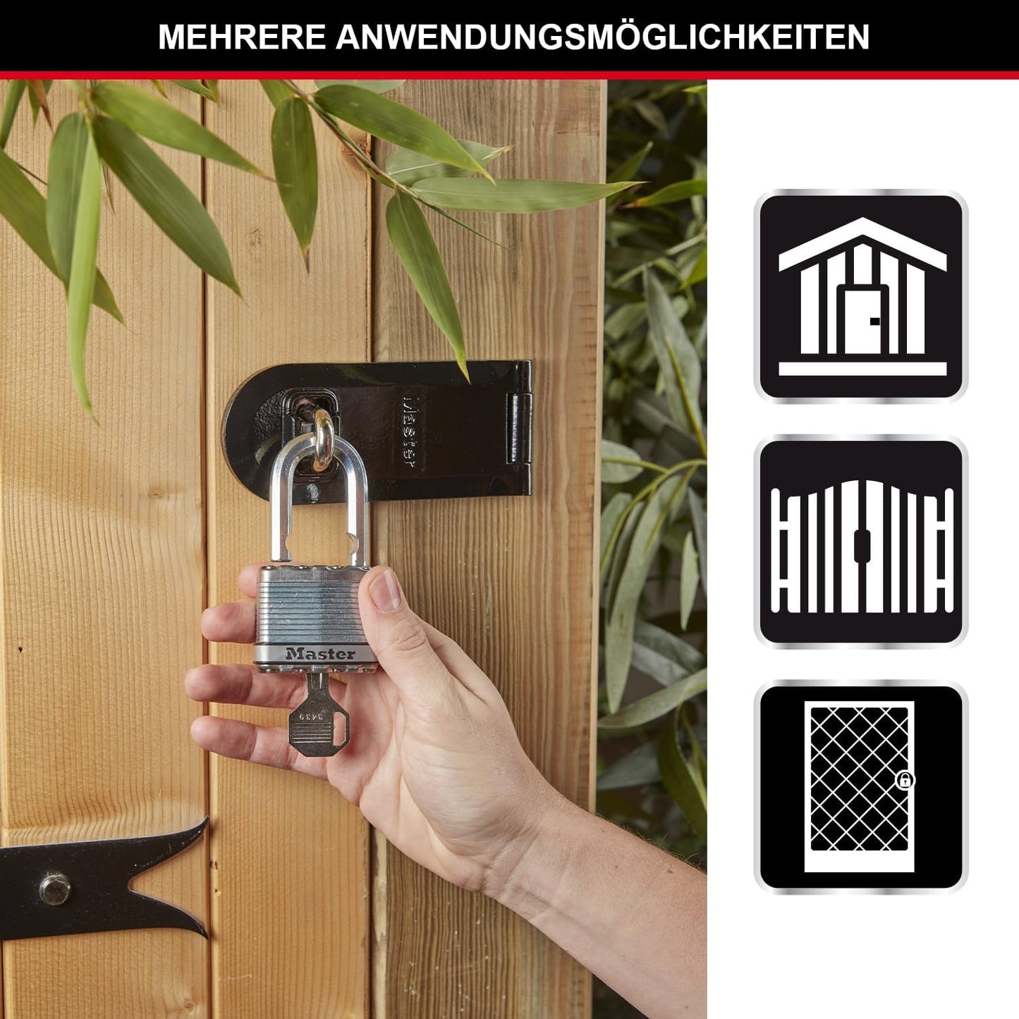 Hochleistungsvorhängeschloss M5EURT wetterfest, 7,8x5,2x3,1 cm, Normal Bügel