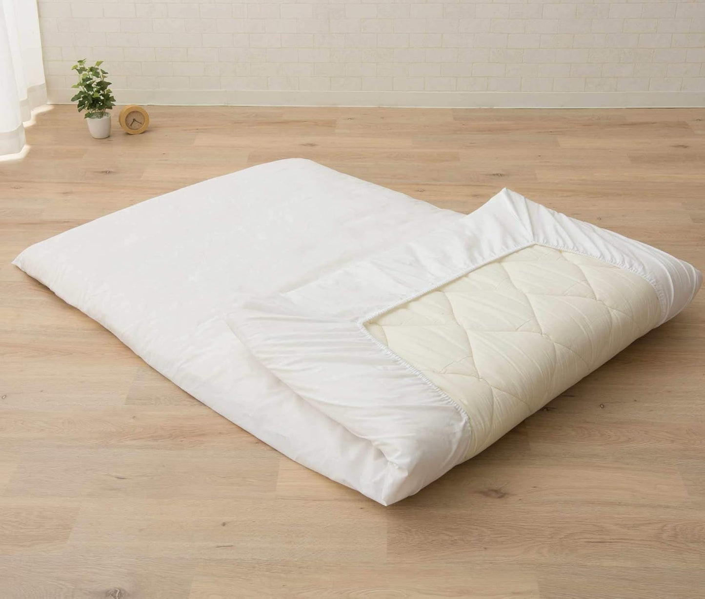 Futon-Matratze Classe, Standard mit Spannbetttuch (Weiß) 100 x 200 cm