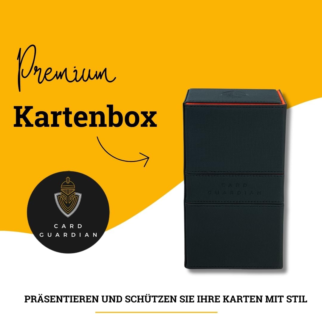 Premium Deck Sammelkarten Box für 200 Karten, Schwarz