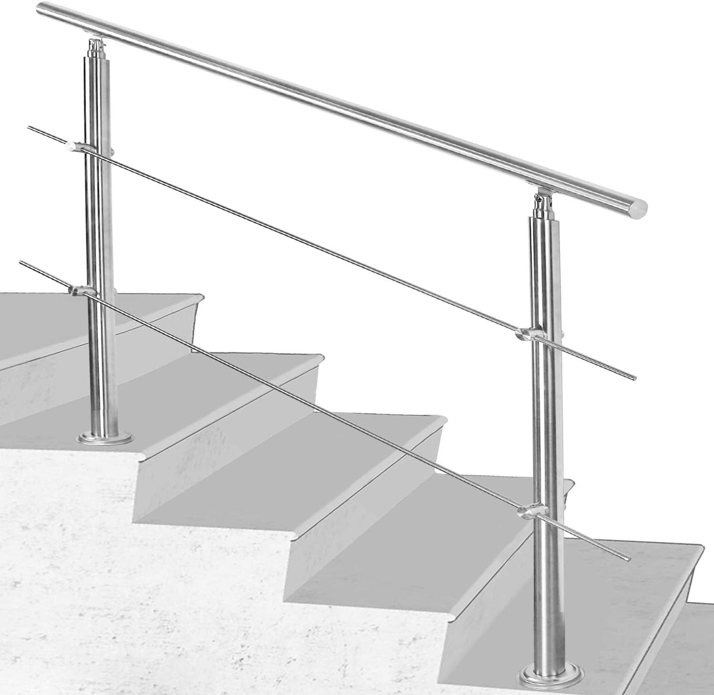 Handlauf mit 2 Querstreben (100 cm), 100cm 2 Querstreben