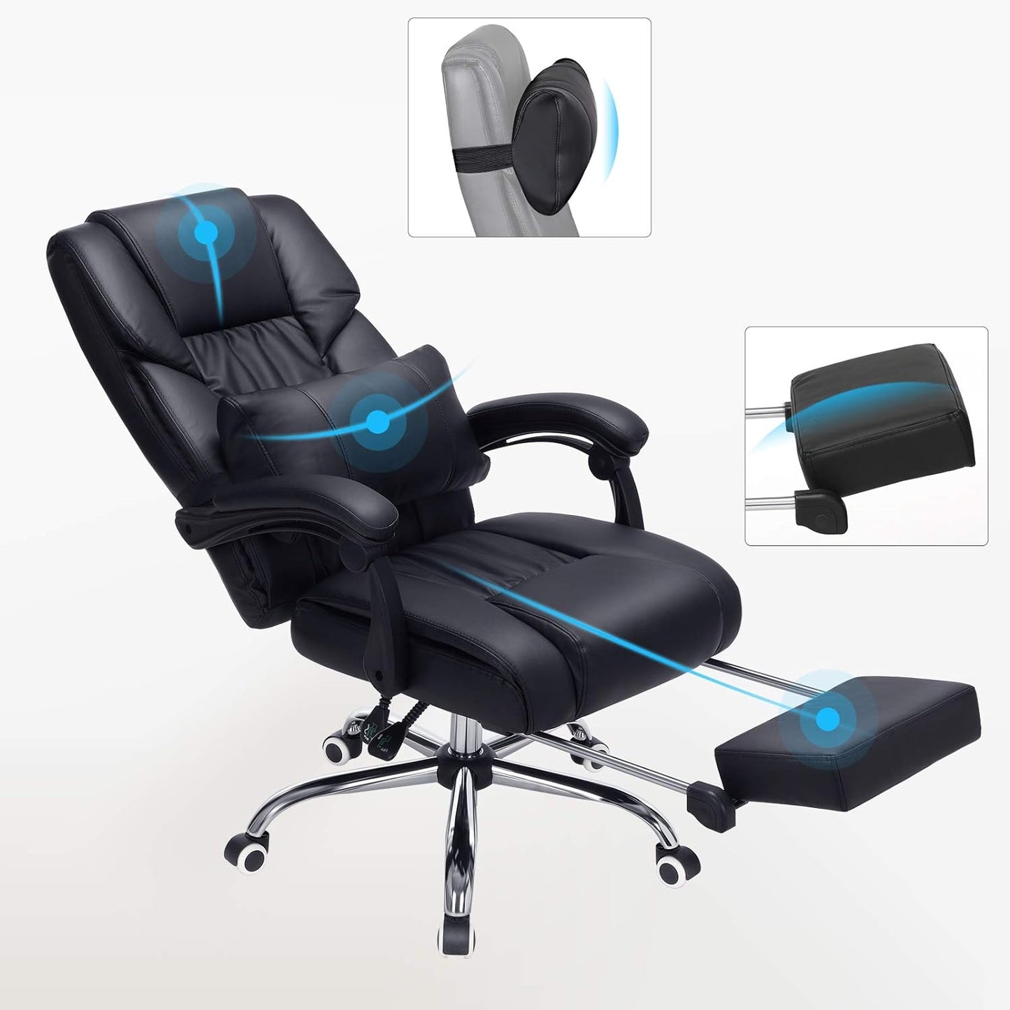 OBG71B, schwarz, 50 x 49 x (117-125) cm