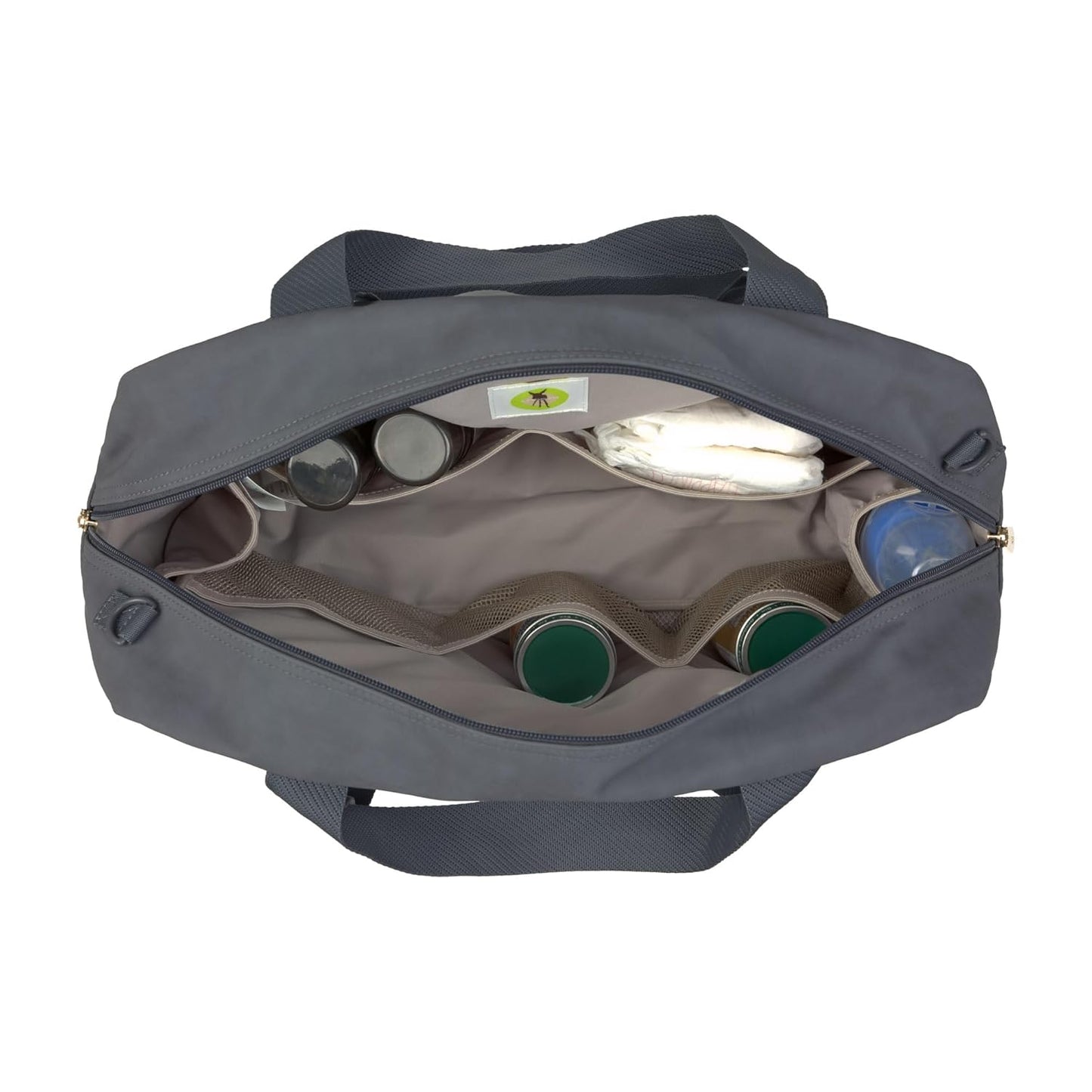 Baby Wickeltasche mit Wickelunterlage und Kinderwagenbefestigung, Anthracite