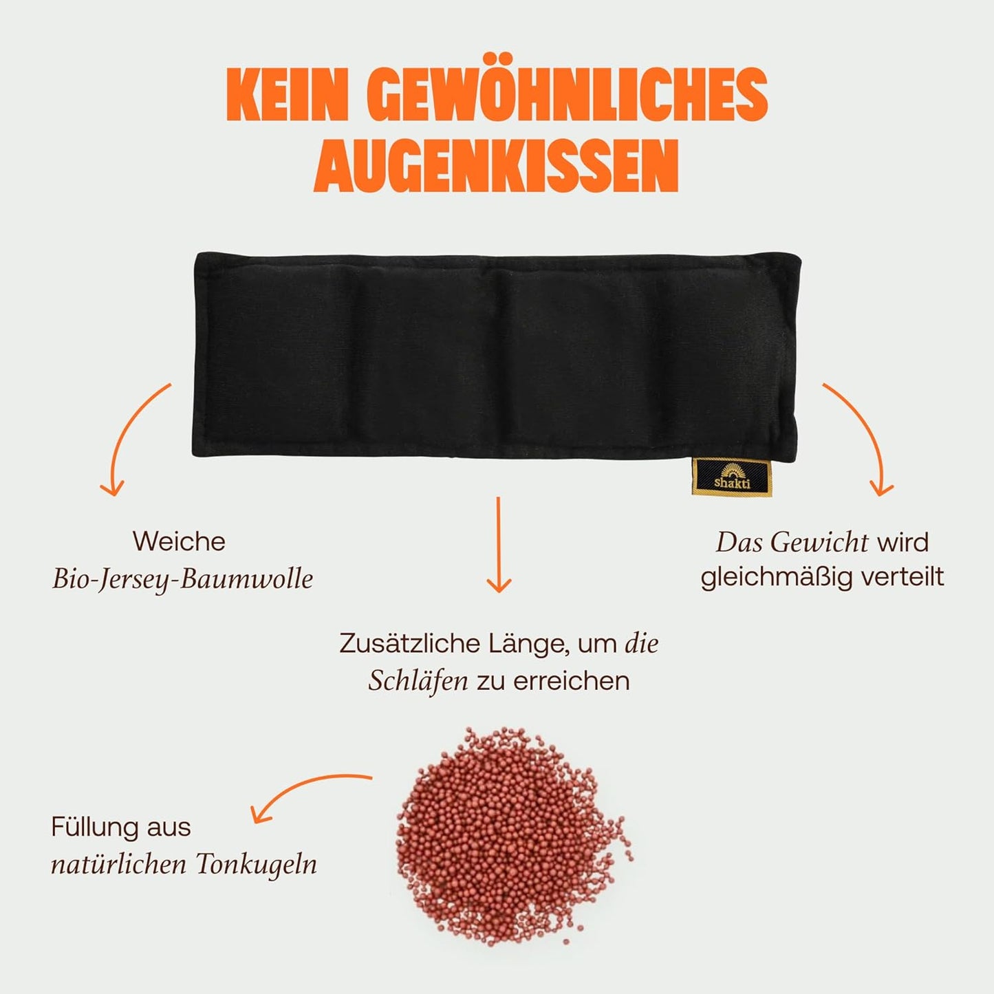 Augenkissen mit Tonkugeln