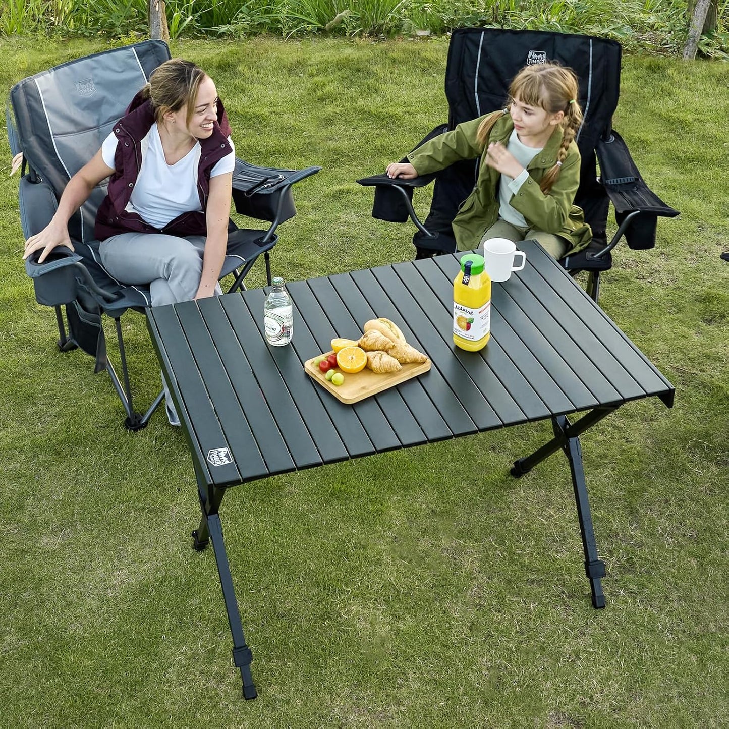 Klappbarer Campingtisch, Schwarz