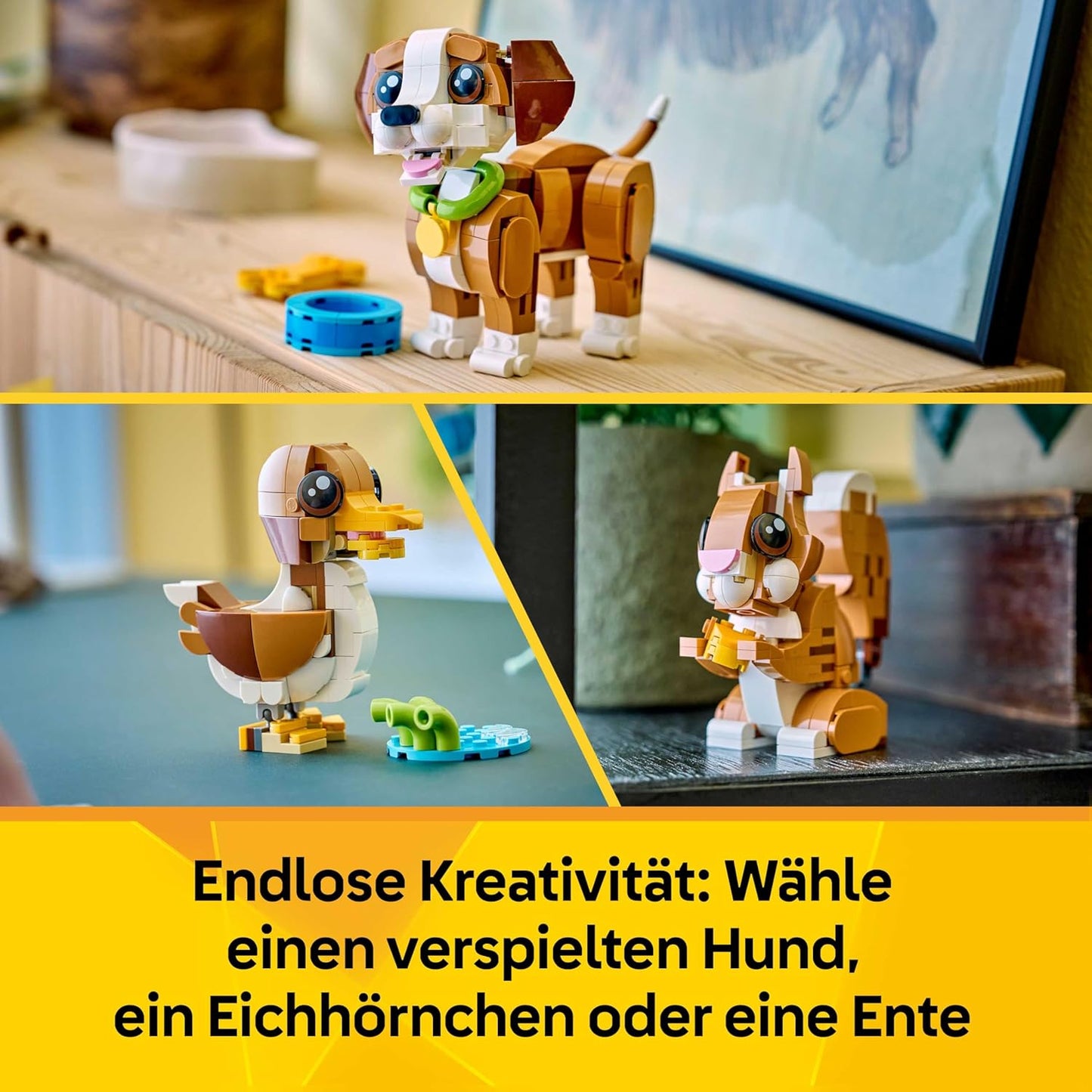 3-in-1 Verspielter Welpe, Cute Animals: Playful Puppy Dog 31382