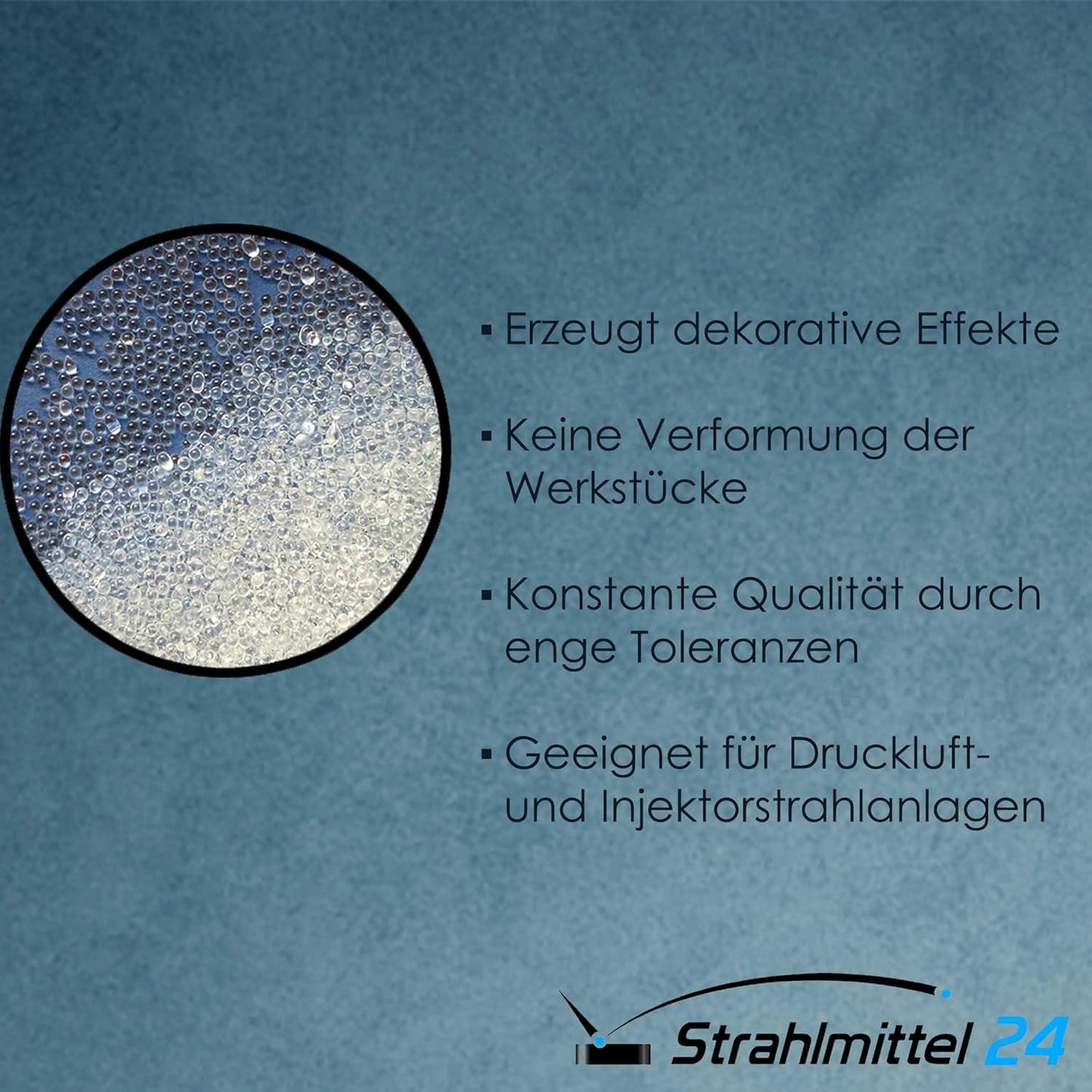 Glasperlen Strahlmittel 40-70 µm, 25 kg