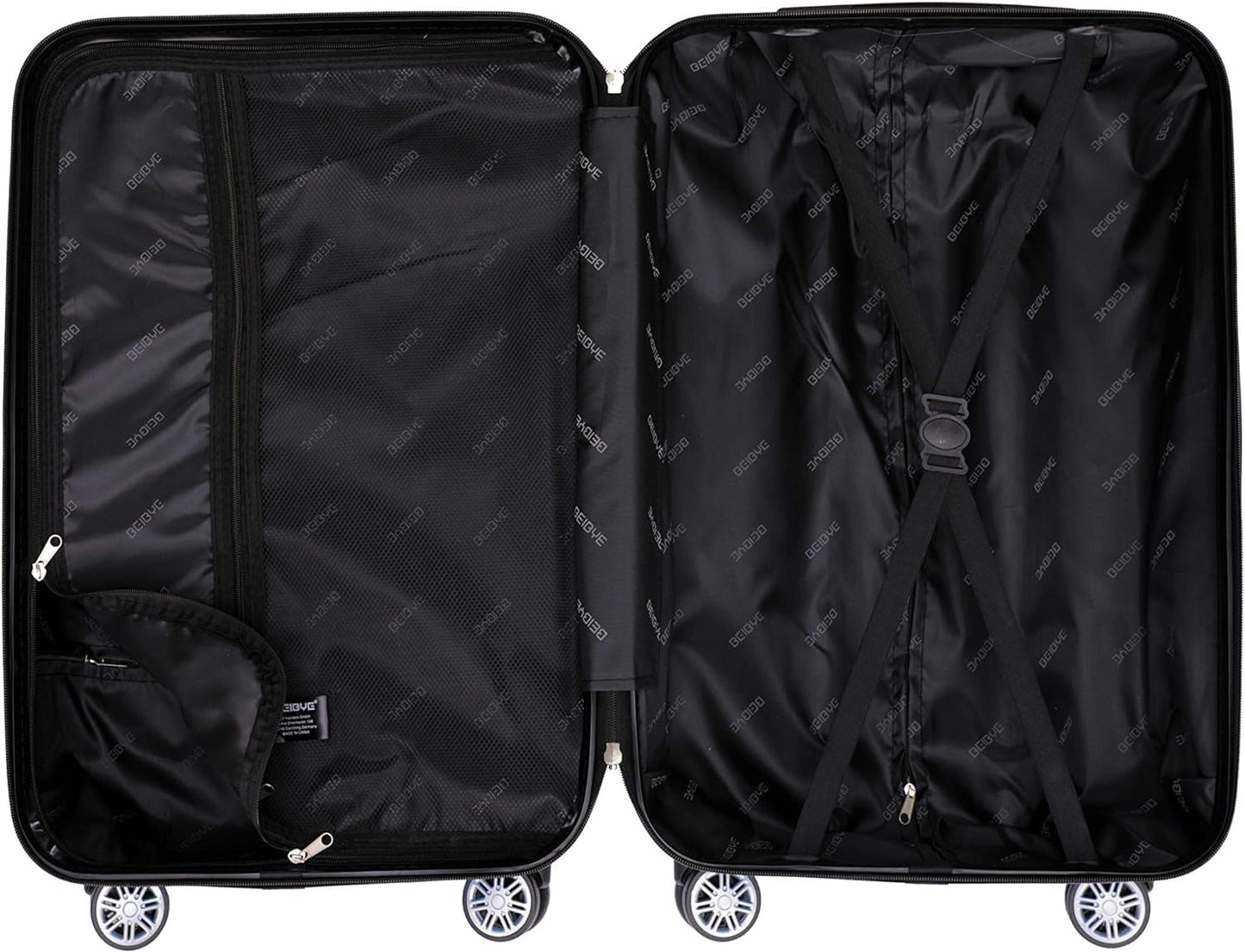 Hartschalenkoffer Set, Koffer-Set, Schwarz