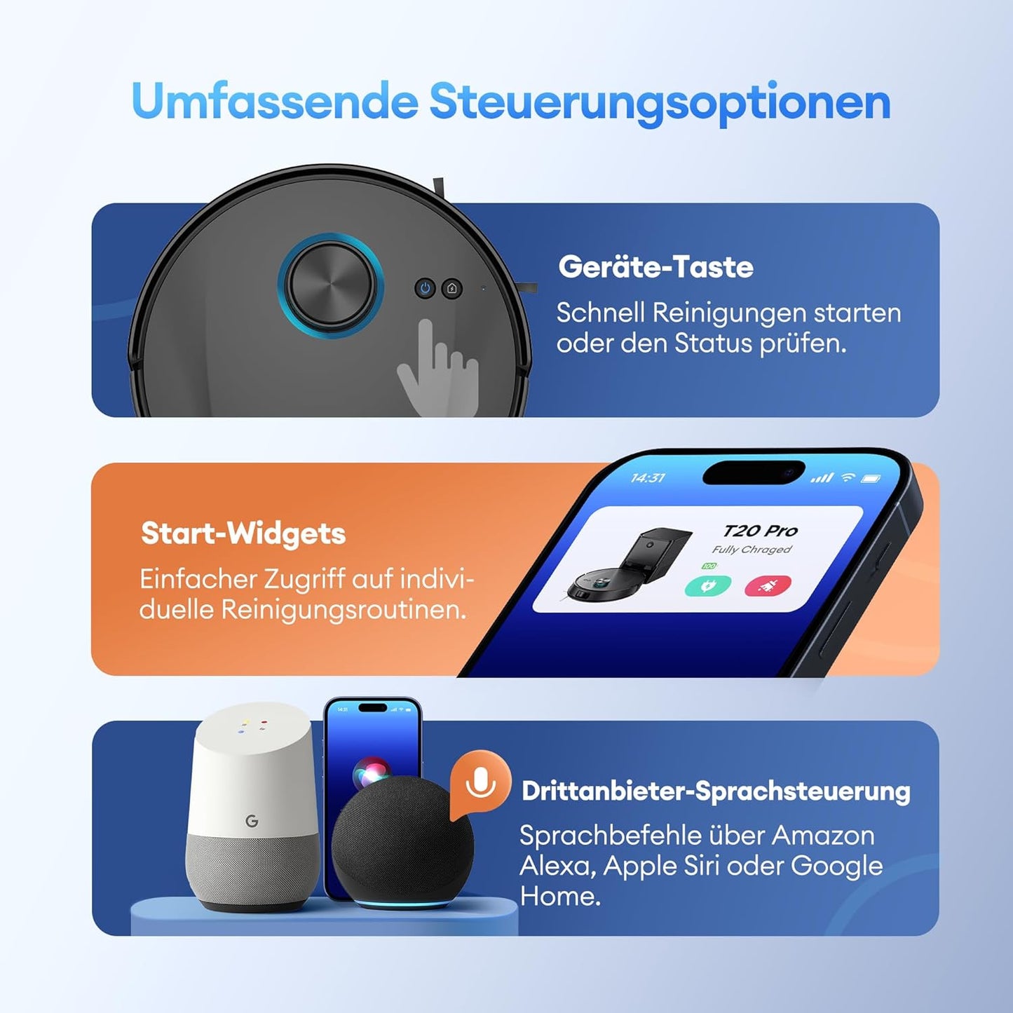 Saugroboter mit Wischfunktion, Schwarz