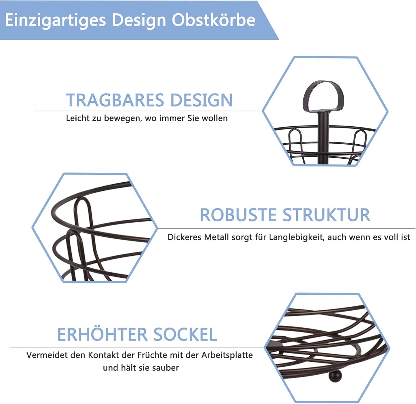 3-stöckiger Obstkorb