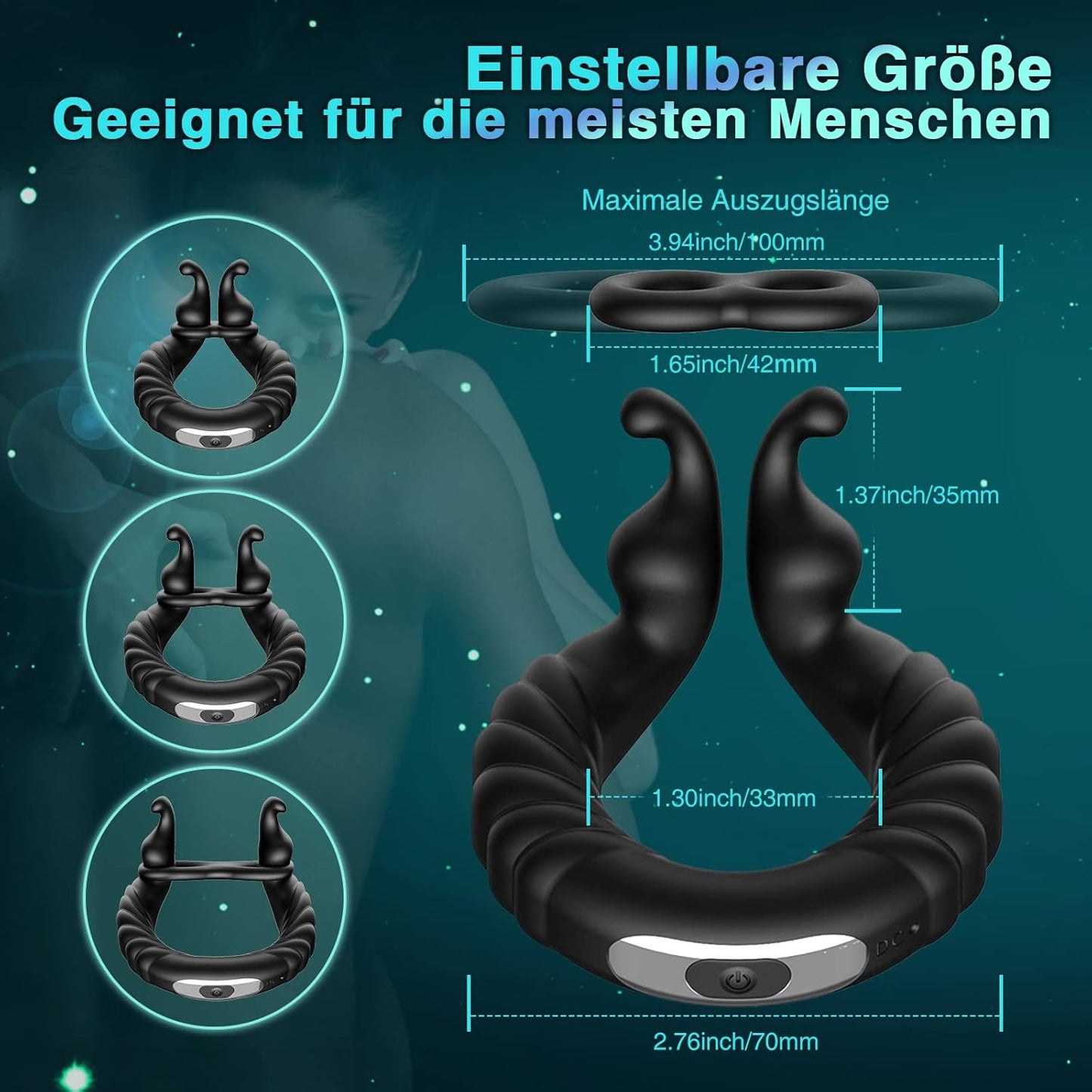 Penisring-Vibrator mit 10 Vibrationsmodi