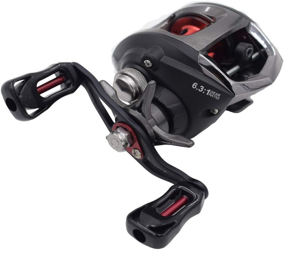 Baitcasting Angelrolle LP200 mit Kohlefaser-Drag, Rechts
