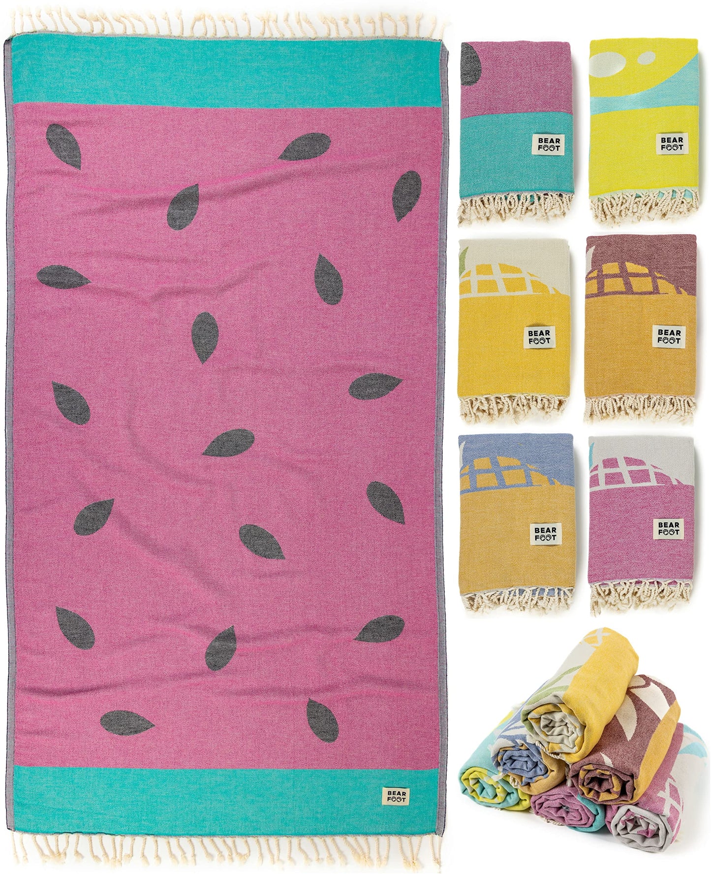 Strand- und Saunahandtuch, Watermelon-red
