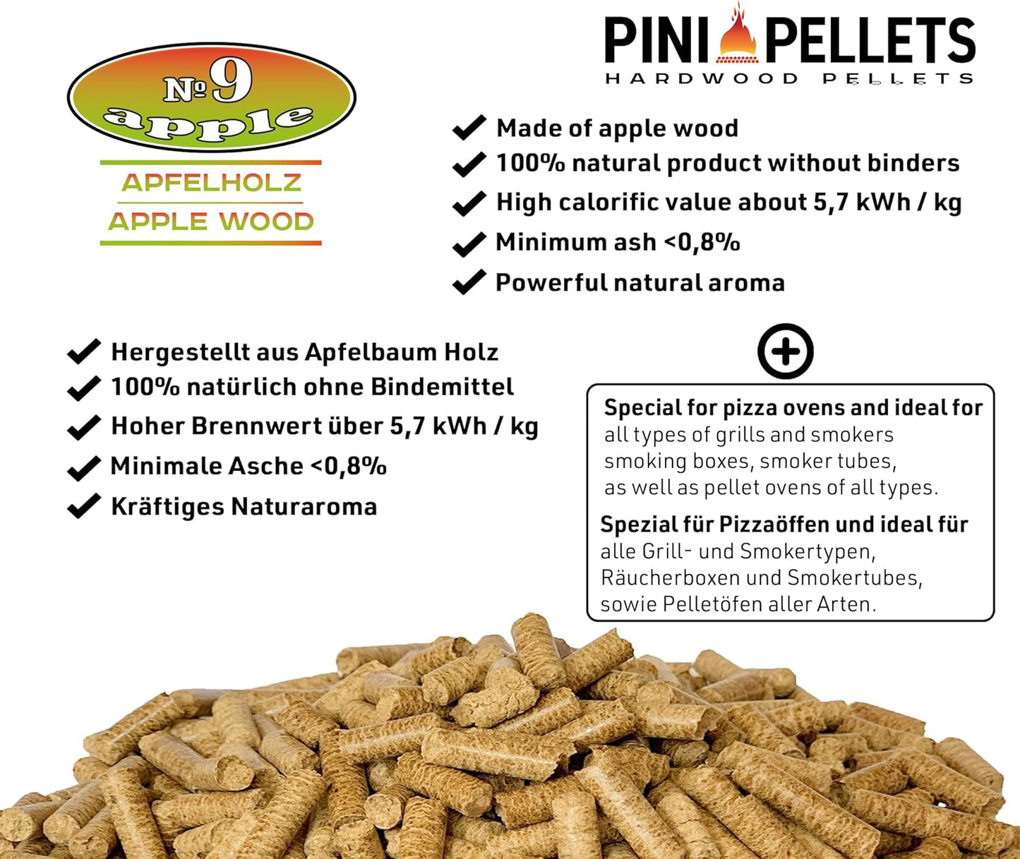 Grillpellets aus Apfelholz