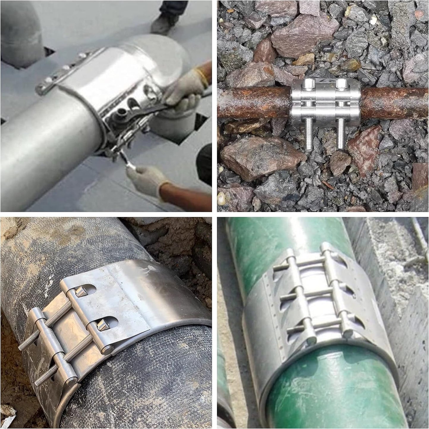 Notfall-Rohr-Reparaturklemme für Kunststoff- und Metallrohre, 41 mm - 44 mm