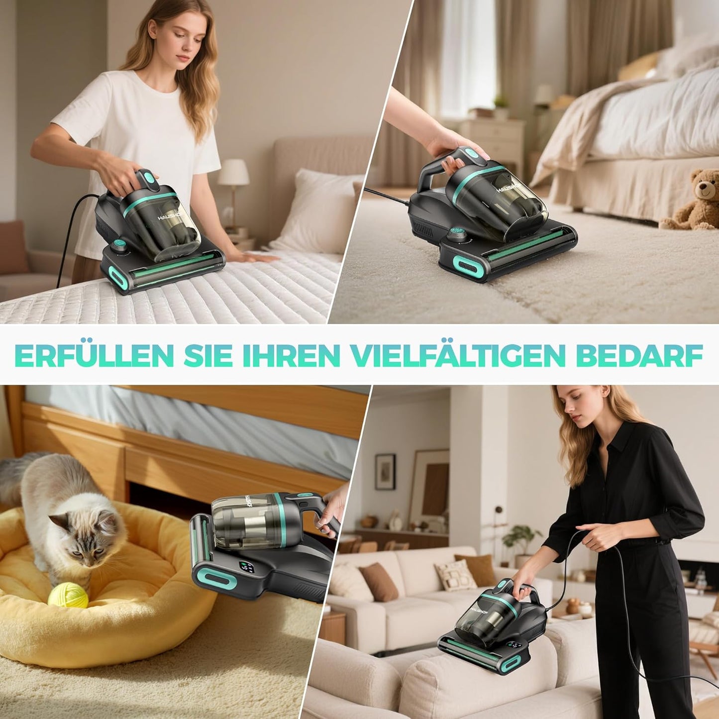 Milbensauger mit UV Licht und Heissluft-Funktion