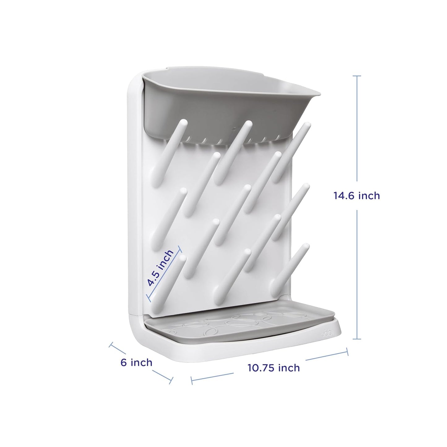 Vertical Babyflaschen-Abtropfgestell, Grey Bottle Drying Rack