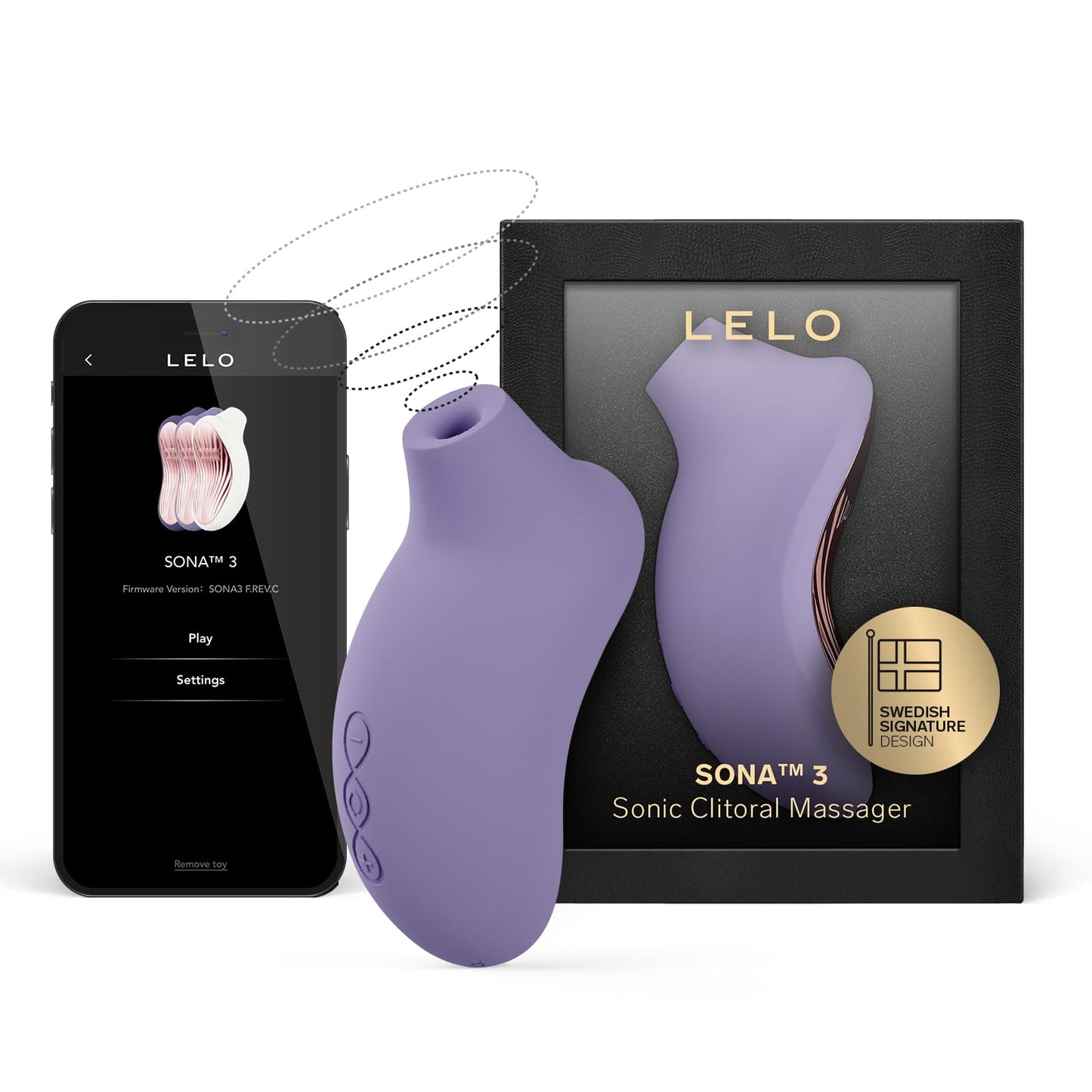 Sona 3 Schallwellen-Vibrator mit App-Steuerung, Violet Dusk
